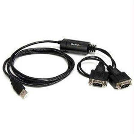 Dynamicfunction Startech   2 Port Ftdi Usb To Serial Rs232 Adapter Cable With Com Retention DY825475